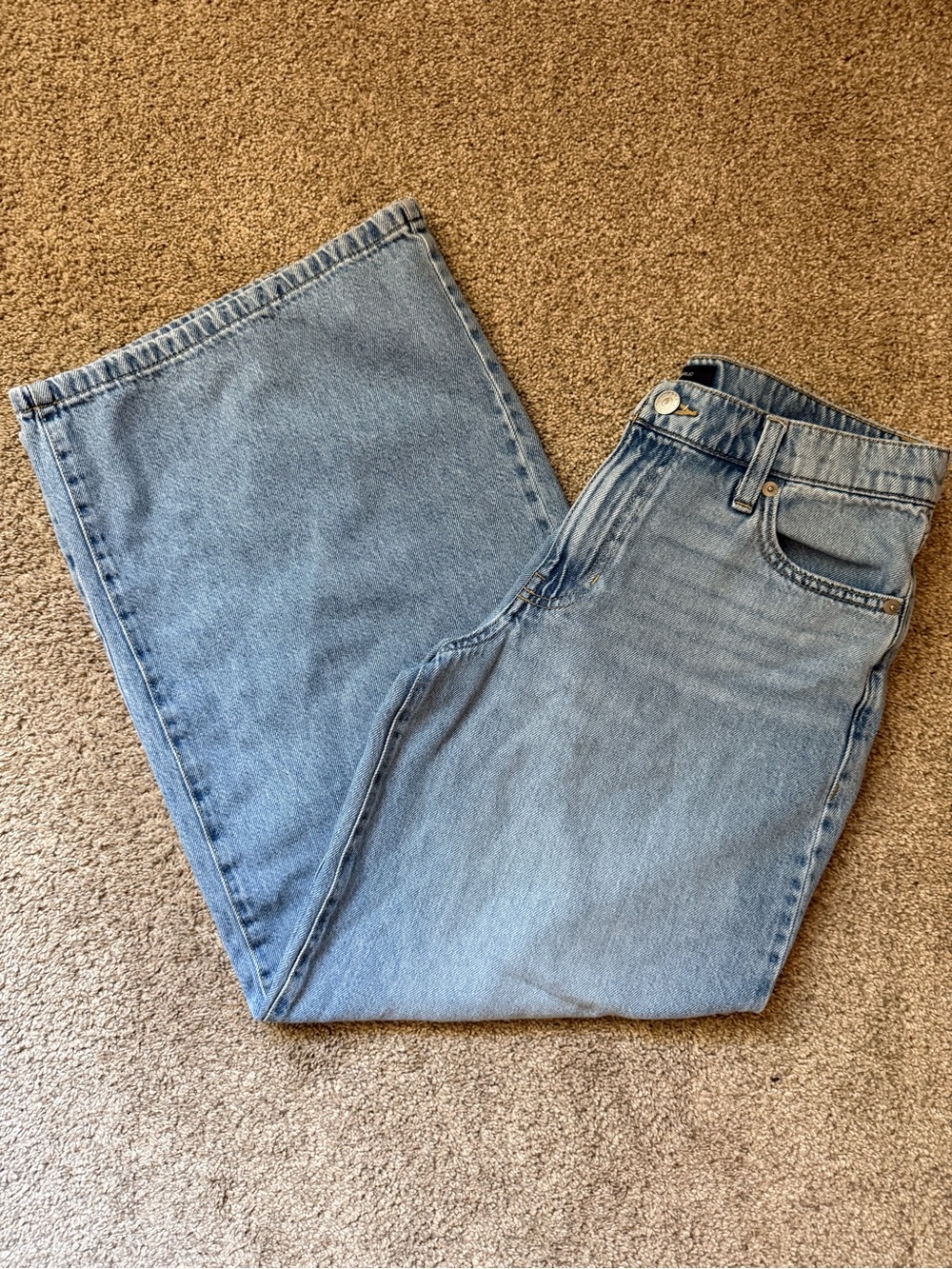 Banana Republic Mid Rise Baggy Wide Leg Jeans - Size 27